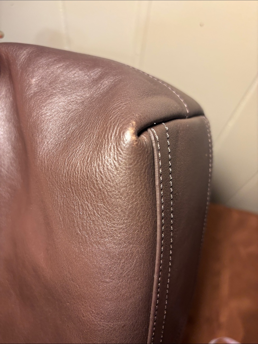 EUC Coach F70559 Brown Leather Messenger Shoulder Bag Webbed Stripe Strap - Picture 5 of 16